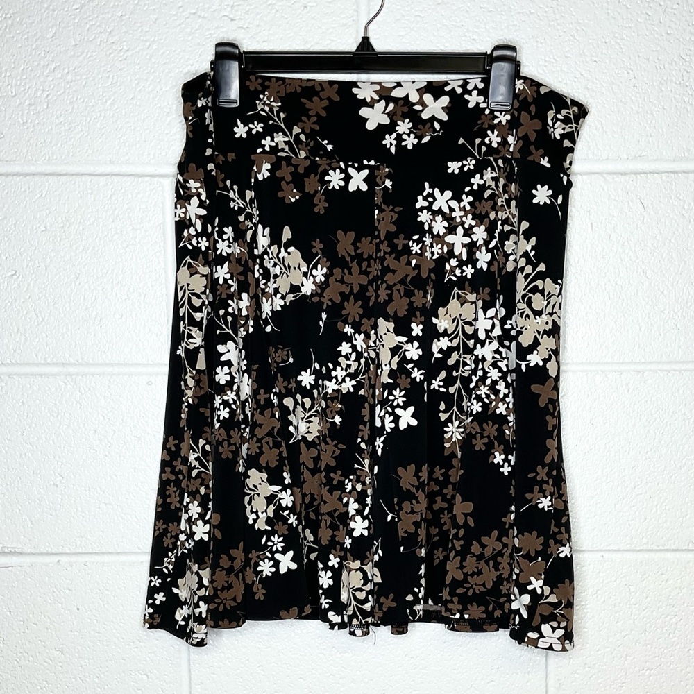 < Y2K Apt. 9 Floral Print Stretchy A-Line Skirt >